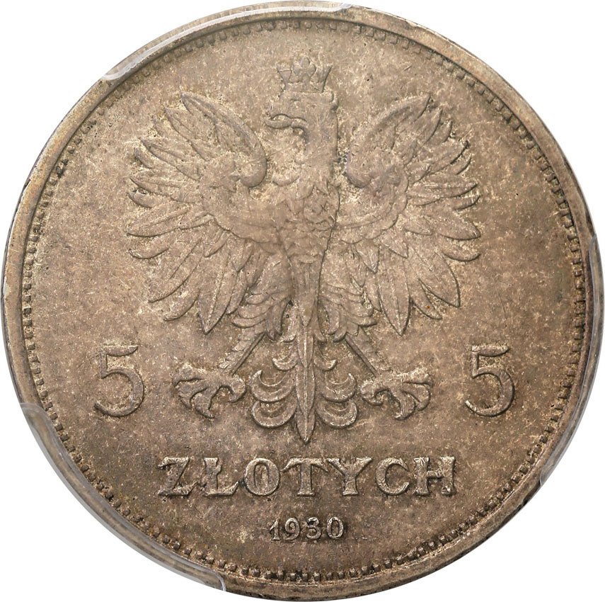 II RP. 5 złotych 1930 Sztandar PCGS MS65 (2 MAX)